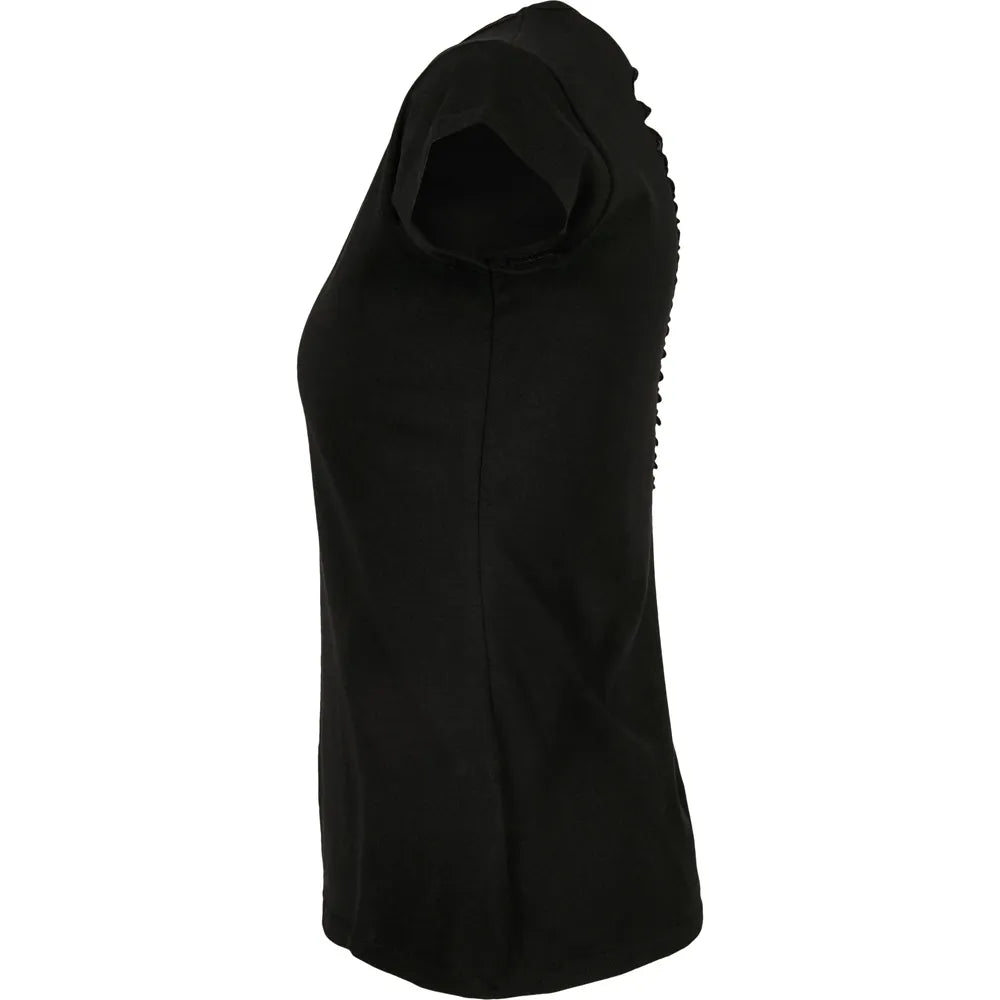 t-shirt back cut build your brand zwart linker mouw 25by035