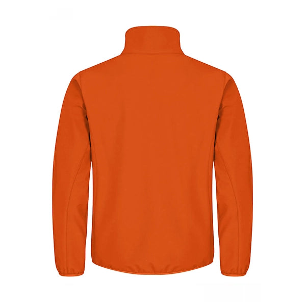 jacket soft shell jas 3 laags heren diep oranje achterzijde 260200910