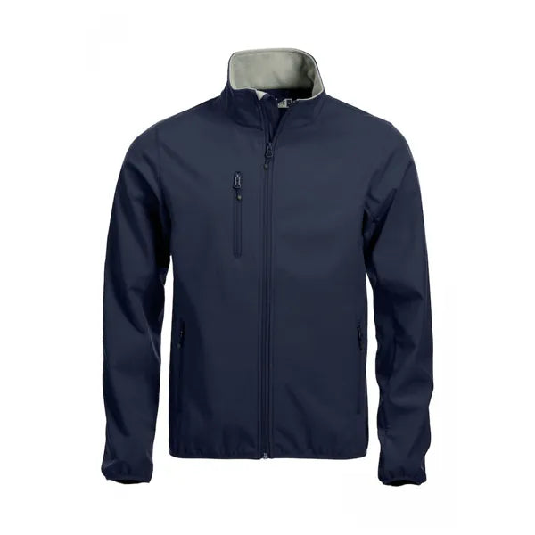 jacket softshell jas 3 laags heren dark navy voorzijde 260200910