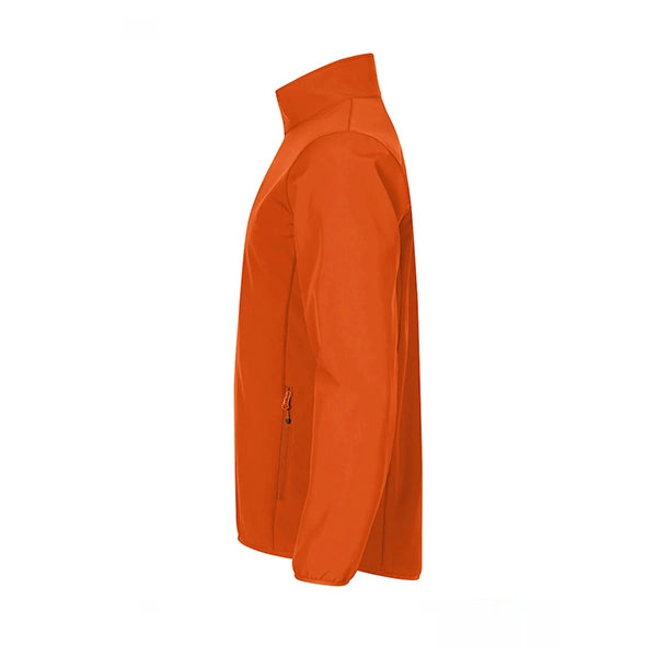 jacket softshell jas 3 laags heren diep oranje linker mouw 260200910