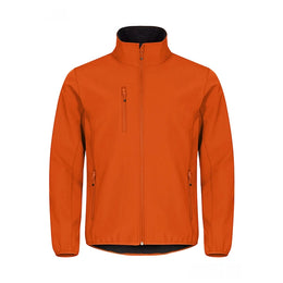 jacket softshell jas 3 laags heren diep oranje voorzijde 260200910
