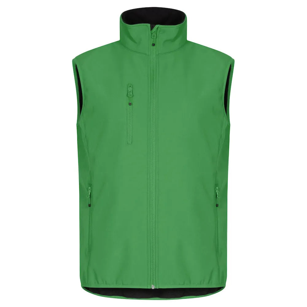 bodywarmer classic softshell vest clique appelgroen voorzijde 260200911