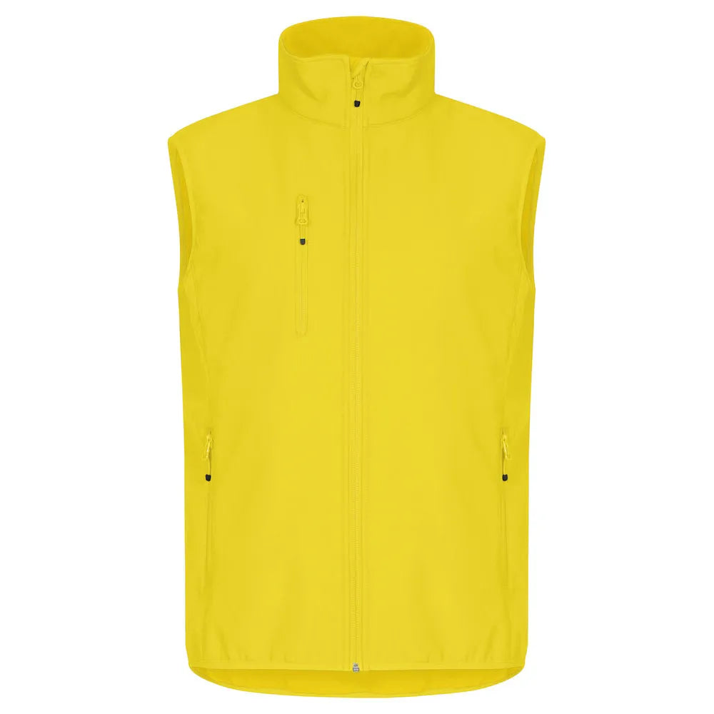 bodywarmer classic softshell vest clique lemon voorzijde 260200911