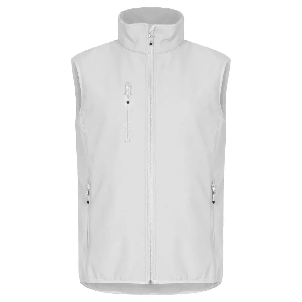 bodywarmer classic softshell vest clique wit voorzijde 260200911
