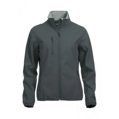 Dames Softshell Jas 3-Laags van Basic Donkergrijs-Pistol