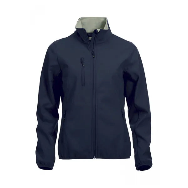 Dames softshelljas 3-laags van basic, Donkermarineblauw - 260200915