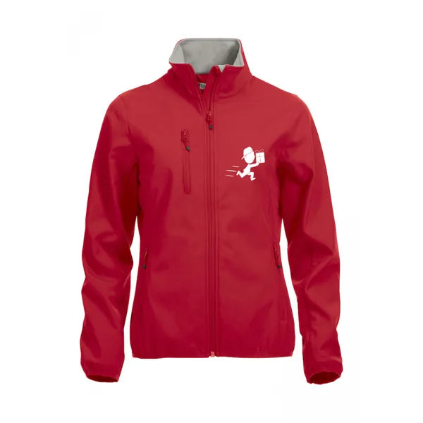 Dames softshelljas 3-laags van basic, Rood - 260200915