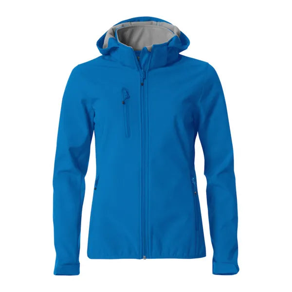 jack jas softshell capuchon dames kobalt blauw voorzijde 260200917
