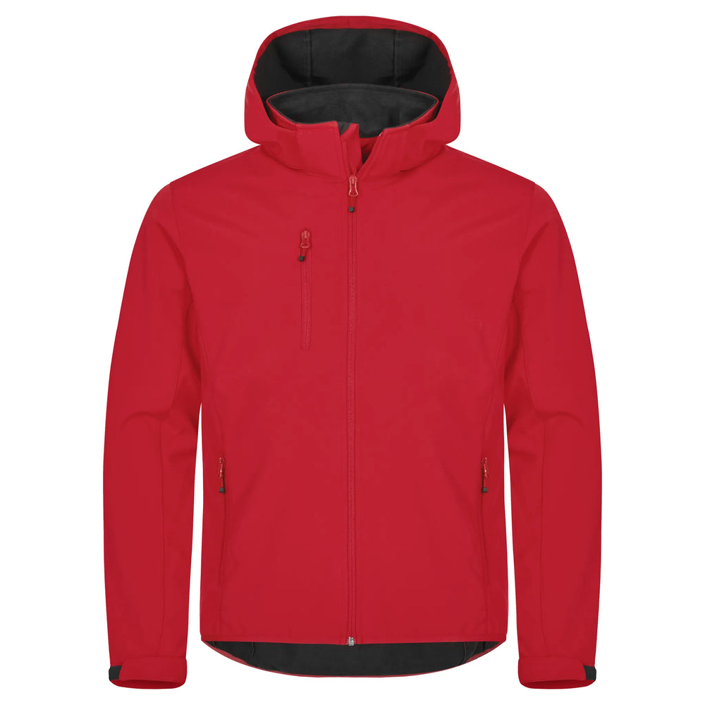 jack jas softshell capuchon heren rood voorzijde 26020912