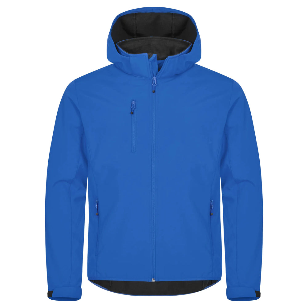 jack jas softshell capuchon heren royalblue voorzijde 26020912