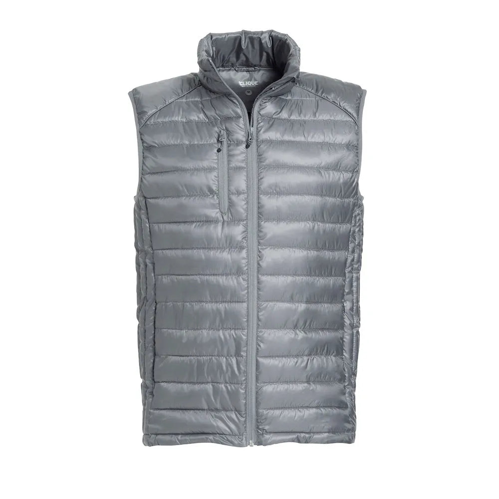 bodywarmer hudson vest clique zilver voorzijde 26020974