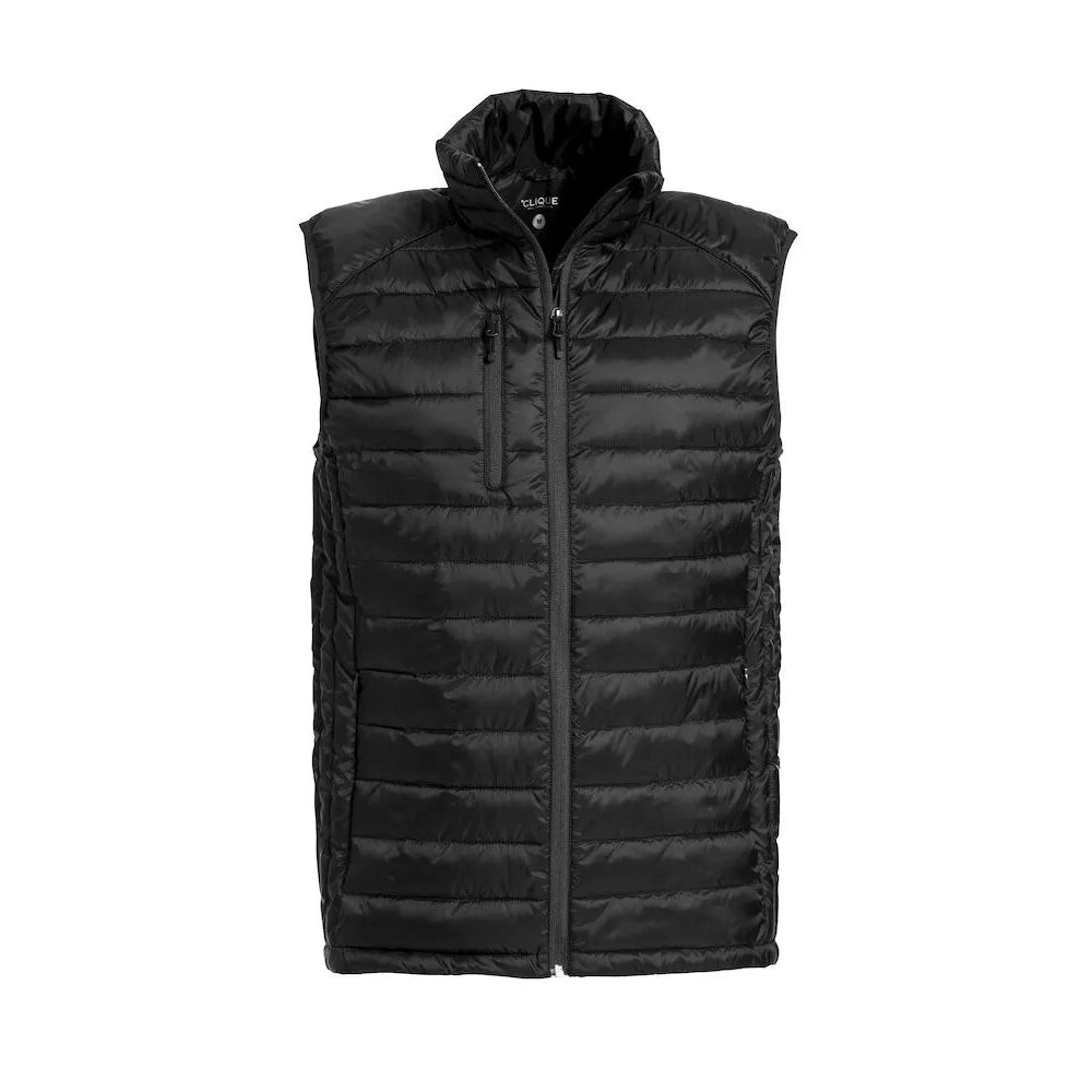 bodywarmer hudson vest clique zwart voorzijde 26020974