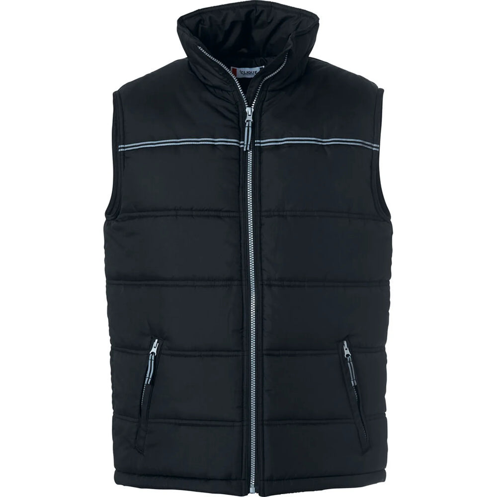 Gewatteerde bodywarmer met reflecterende details - Zwart
