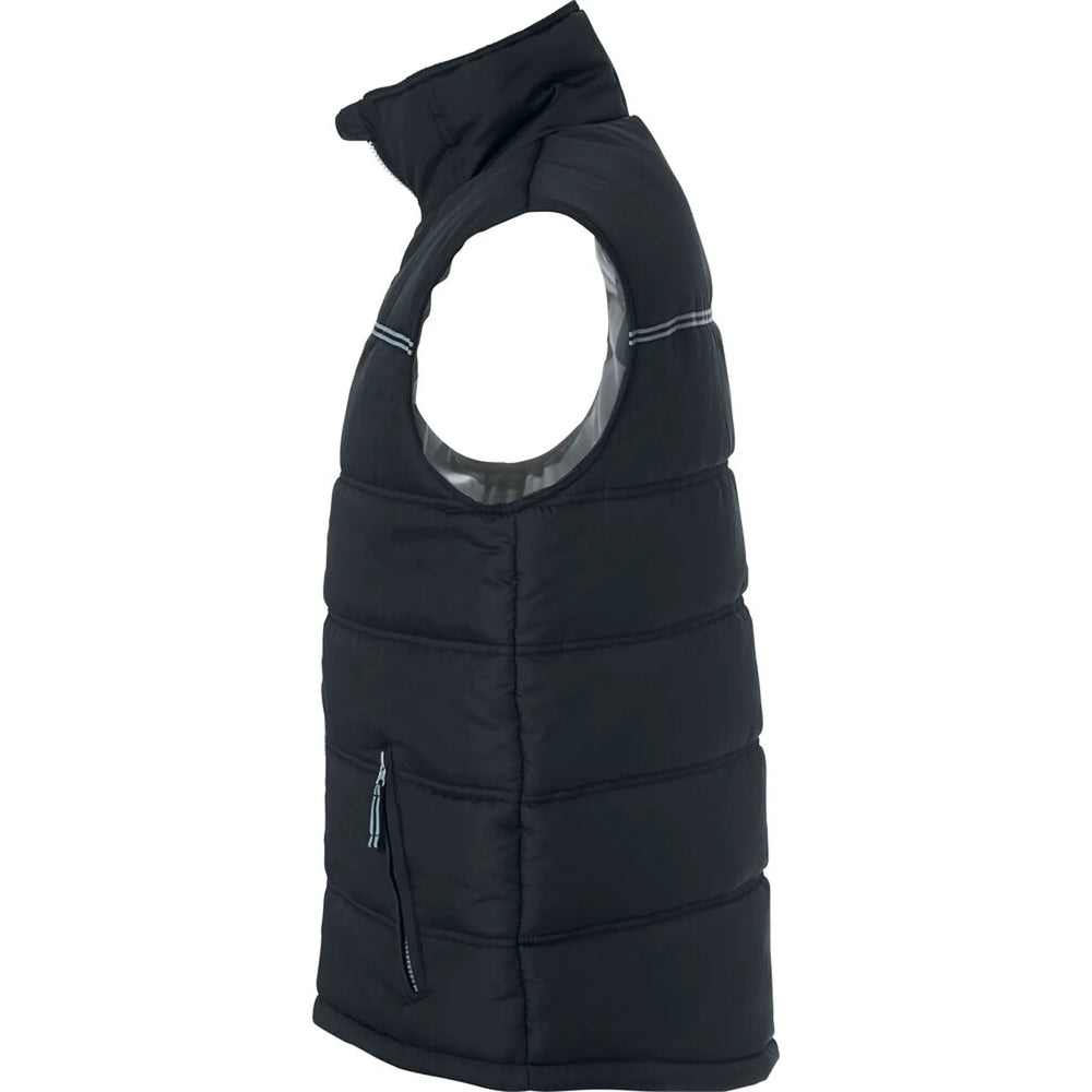 Gewatteerde bodywarmer met reflecterende details - Zwart