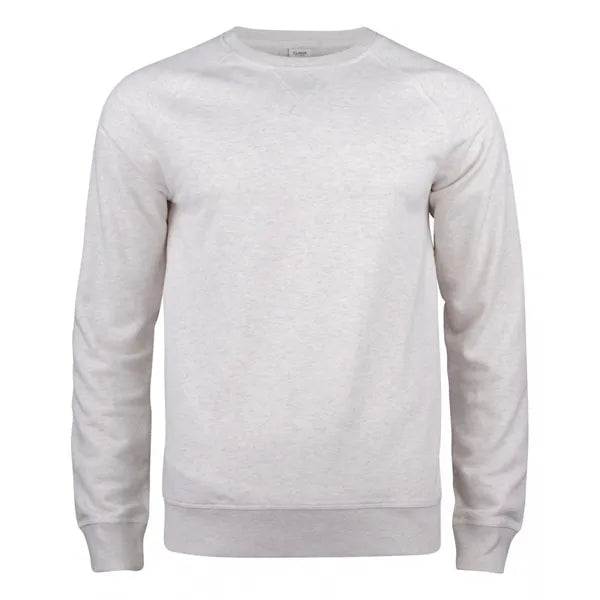 sweater premium roundneck clique ashmelange voorzijde 26021000