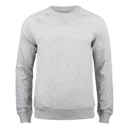 sweater premium roundneck clique grijs melange voorzijde 26021000