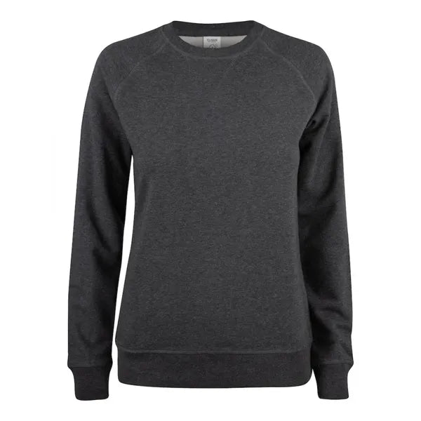 sweater premium roundneck ladies clique antraciet voorzijde 26021001