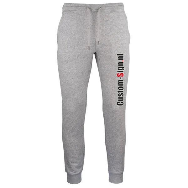joggingbroek sweatpants clique grijs melange logo 26021008