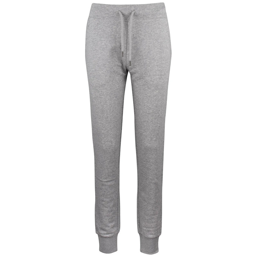 joggingbroek sweatpants premium ladies clique grijs voorzijde 26021009
