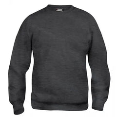 Clique Basic Roundneck Sweater - Antraciet Melange