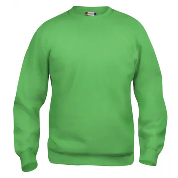 clique basic roundneck sweater appelgroen voorzijde 26021030