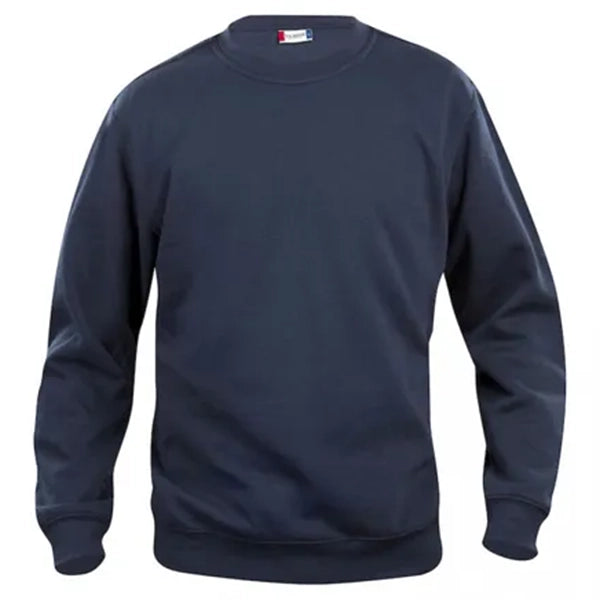 clique basic roundneck sweater dark navy voorzijde 26021030