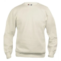 clique basic roundneck sweater licht khaki voorzijde 26021030