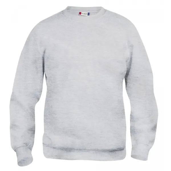 sweater basic roundneck clique ash voorzijde 26021030