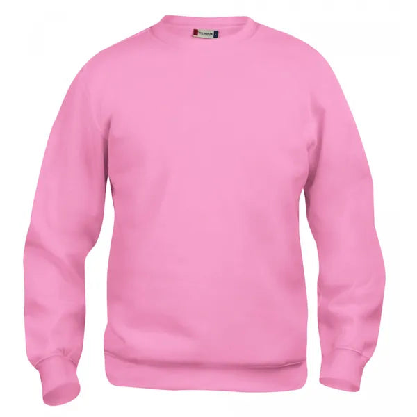 sweater basic roundneck clique helder roze voorzijde 26021030
