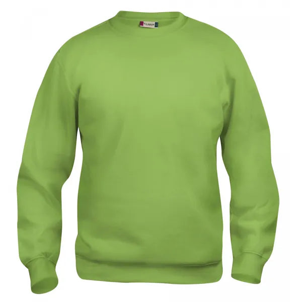 sweater basic roundneck clique lichtgroen voorzijde 26021030
