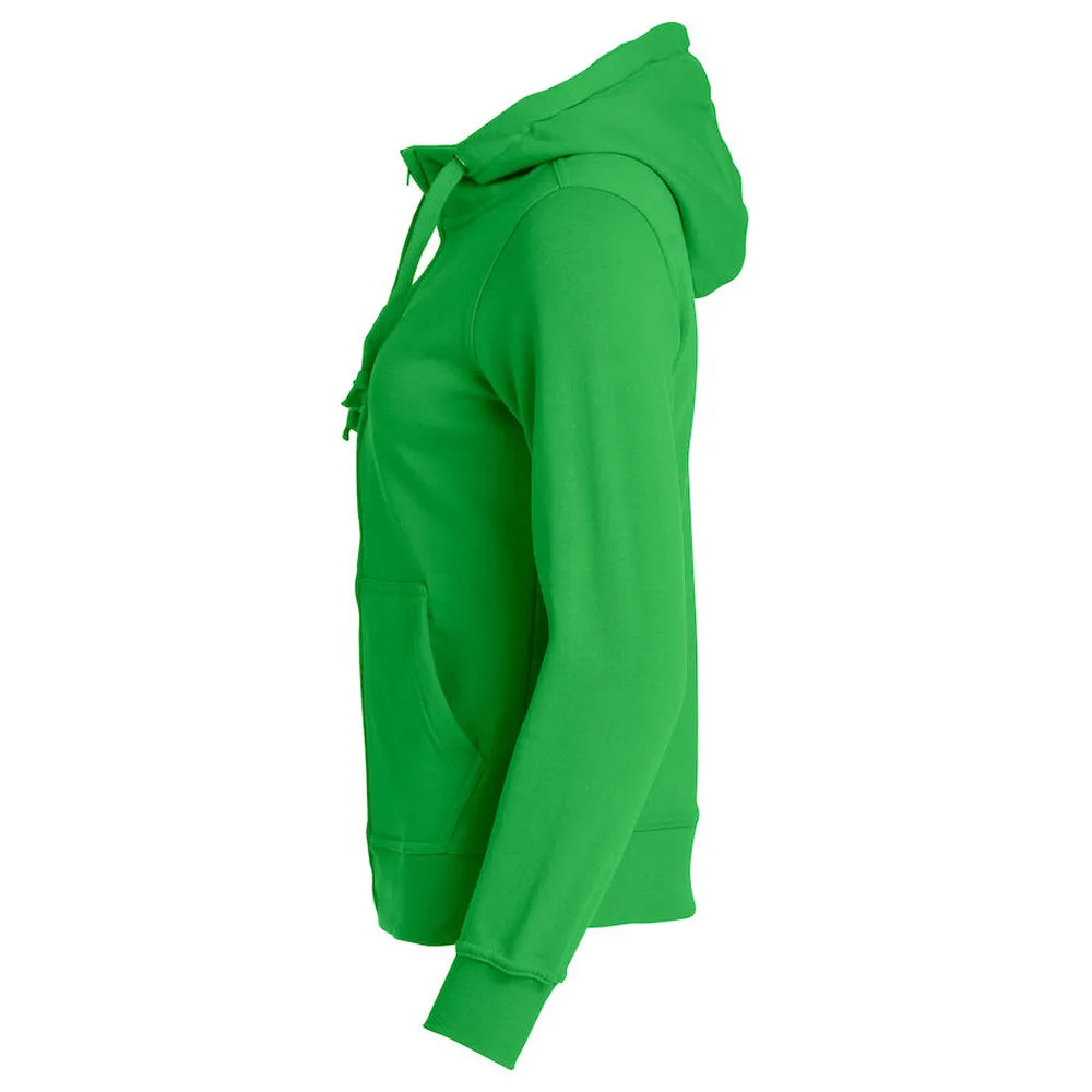 Dames hoodie vest met rits, Appelgroen - 26021035