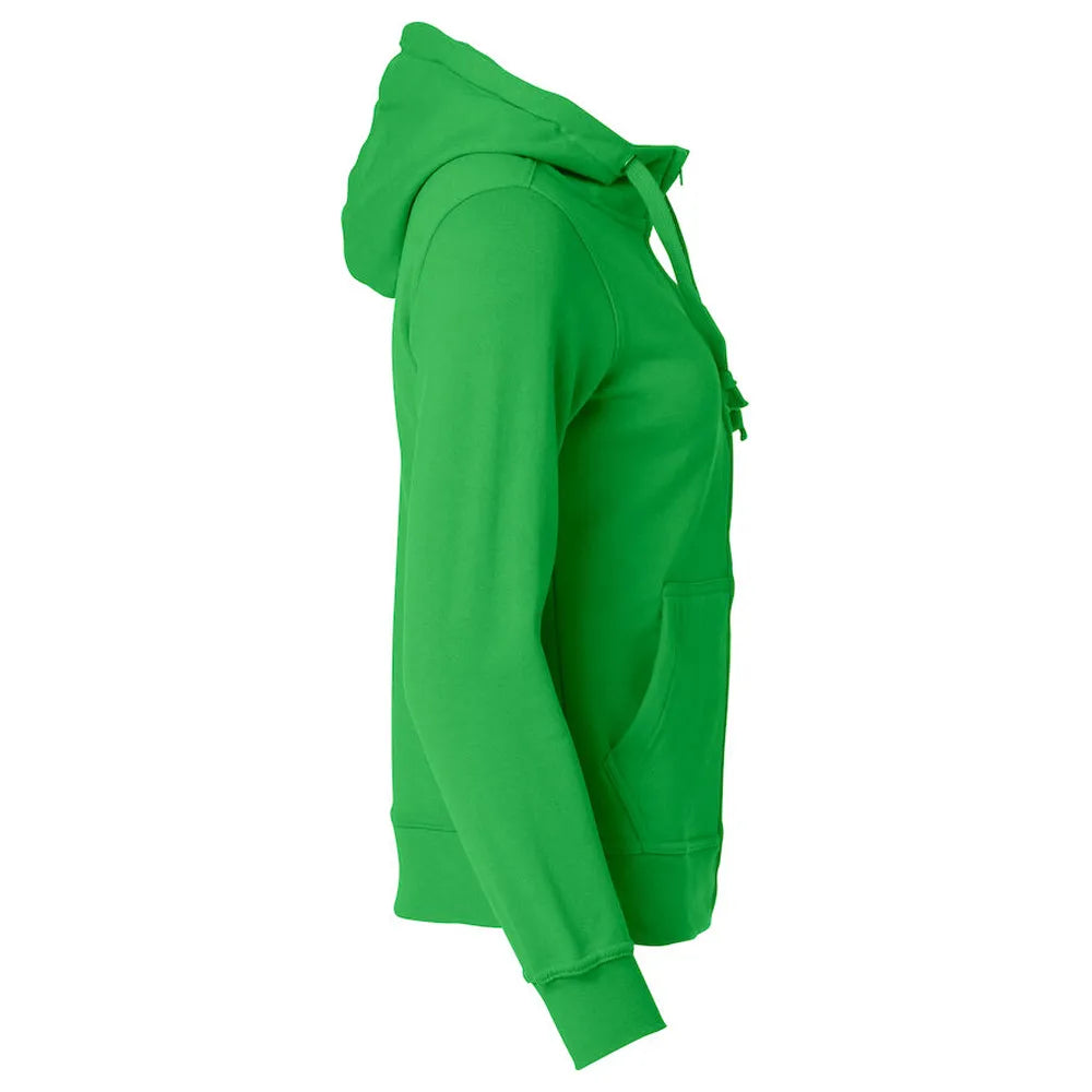 Dames hoodie vest met rits, Appelgroen - 26021035