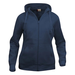 Dames hoodie vest met rits, Marineblauw - 26021035