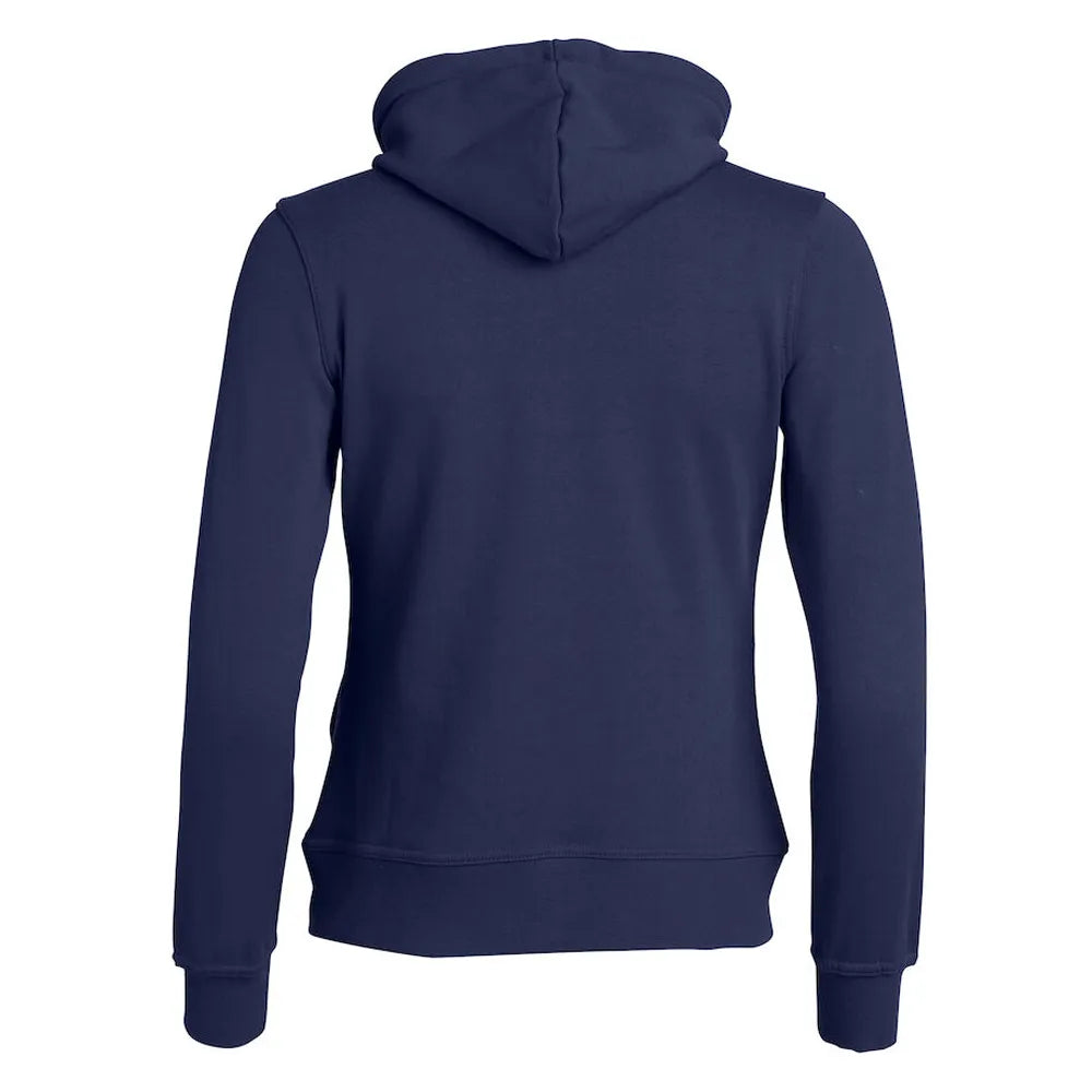 Dames hoodie vest met rits, Marineblauw - 26021035