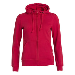 Dames Hoodie Vest met Rits Rood