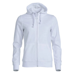 Dames Hoodie Vest met Rits Wit