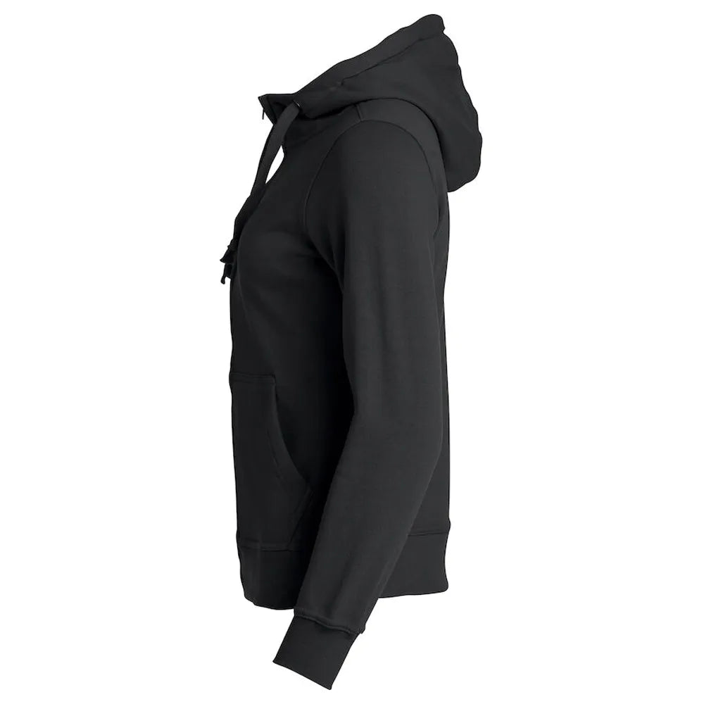 Dames hoodie vest met rits, Zwart - 26021035