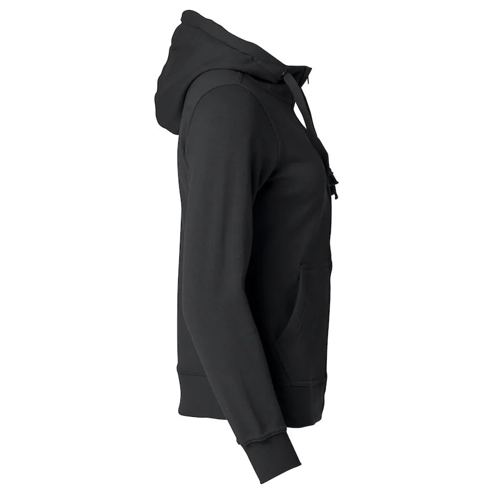 Dames hoodie vest met rits, Zwart - 26021035