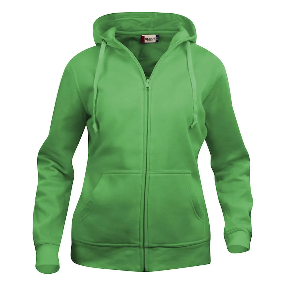 hoodie vest rits capuchon dames appel groen voorzijde 26021035