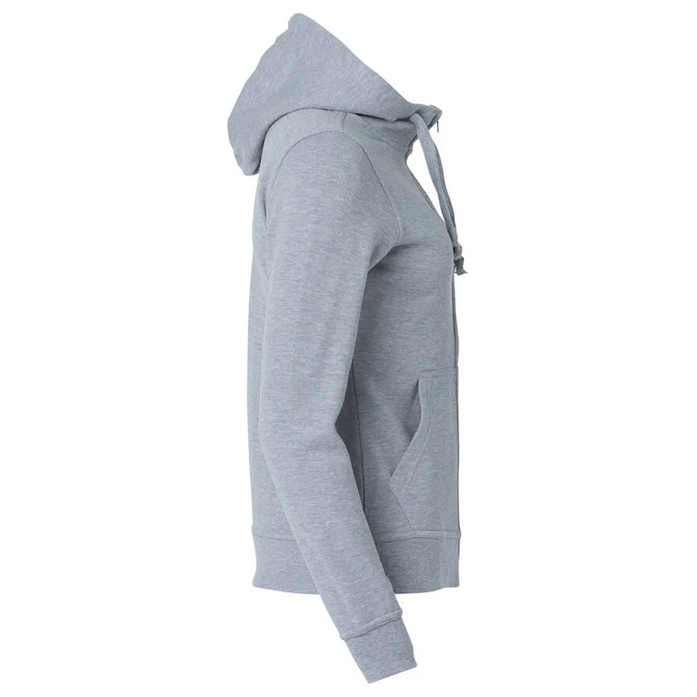 hoodie vest rits capuchon dames grijs melange rechter mouw 26021035