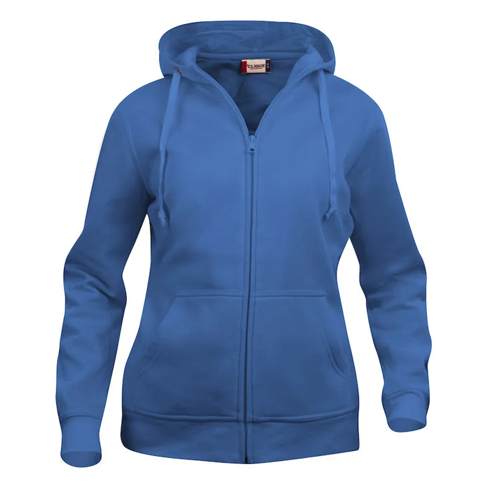 hoodie vest rits capuchon dames kobalt blauw voorzijde 26021035