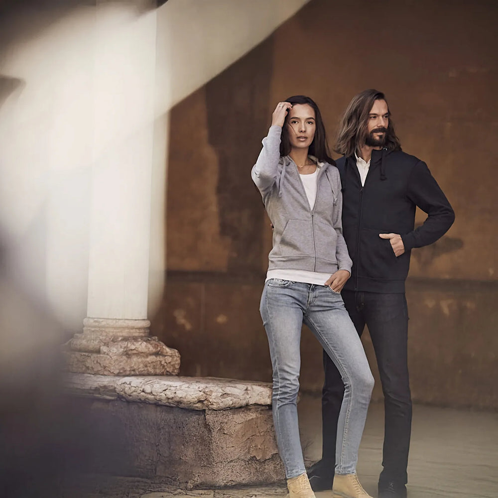 hoodie vest rits capuchon dames sfeer foto grijs melange 26021035