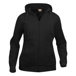 hoodie vest rits capuchon dames zwart voorzijde 26021035