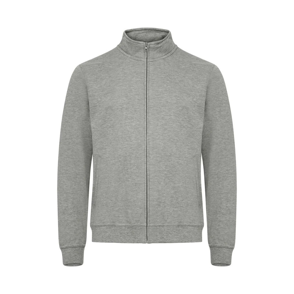Premium sweatvest met rits zonder capuchon - Melange Grijs