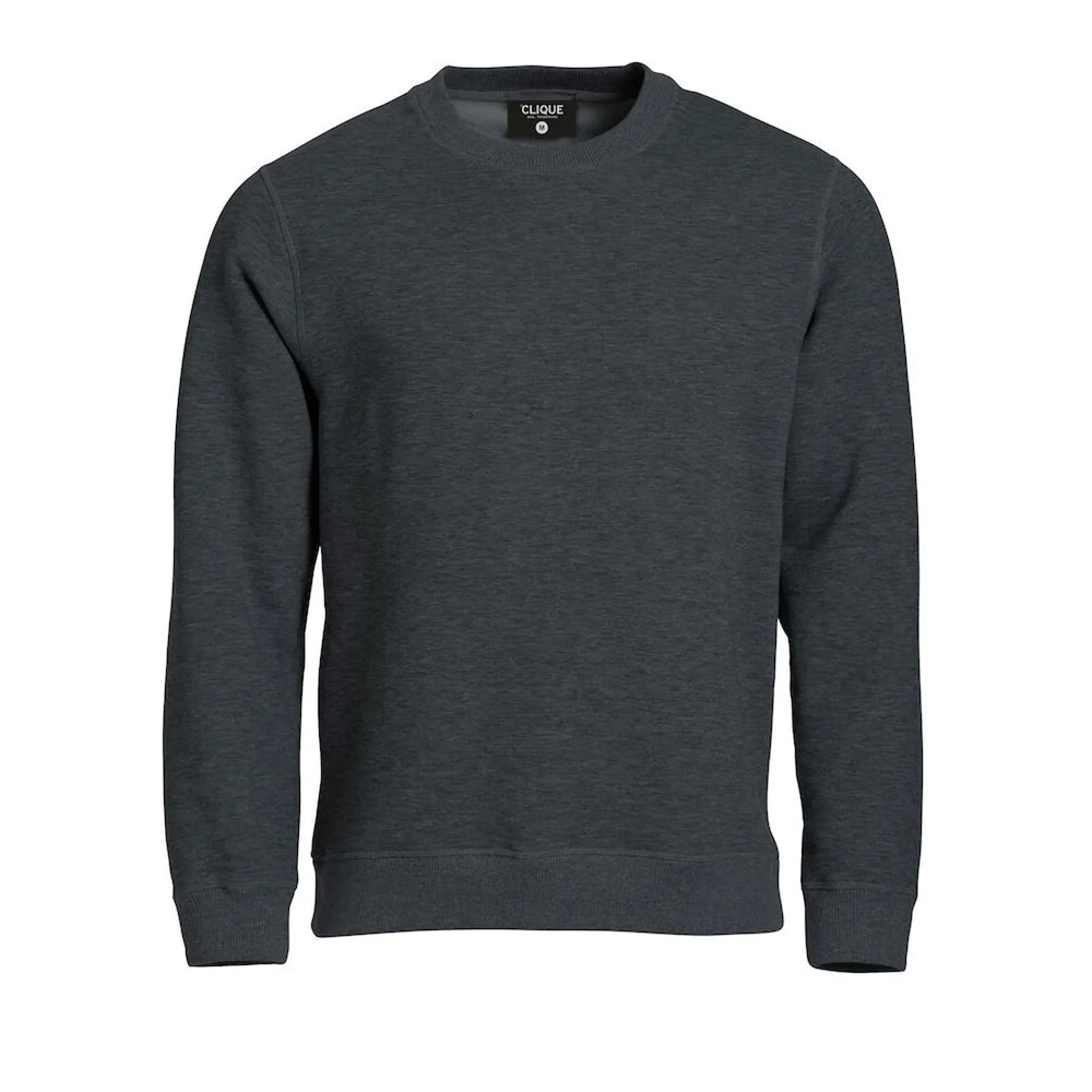sweater classic roundneck clique Antraciet Melange voorzijde 26021040