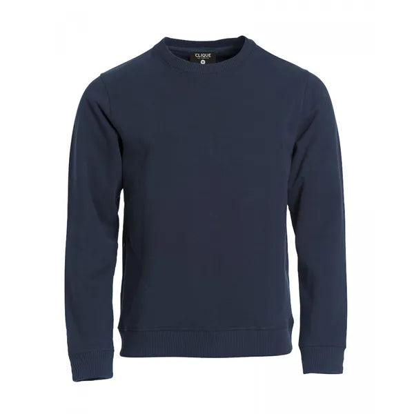 sweater classic roundneck clique dark navy voorzijde  26021040