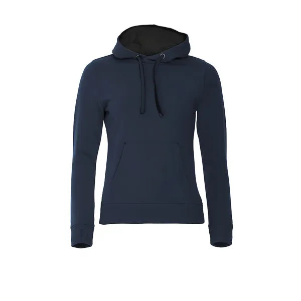 hoodie capuchon katoen polyester dames dark navy voorzijde 26021042