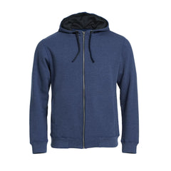 Clique Classic Full Zip Hoodie - Melange Blauw