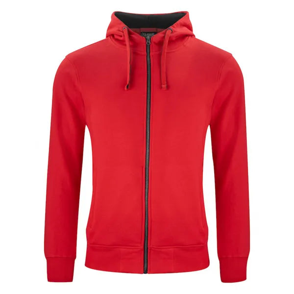 hoodie classic full zip clique rood voorzijde 26021044