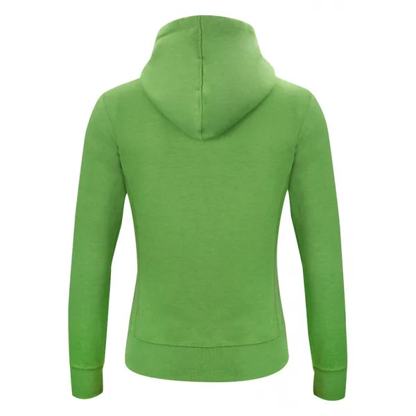 hoodie classic full zip ladies clique groen melange achterzijde 26021045